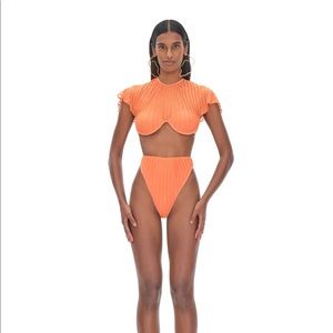 Andrea Iyamah Gara Bikini in Peach